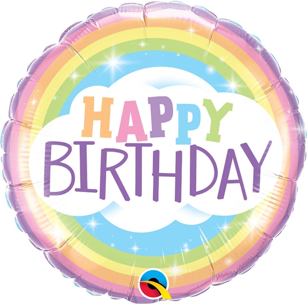Happy Birthday Wolke Folienballon 45cm